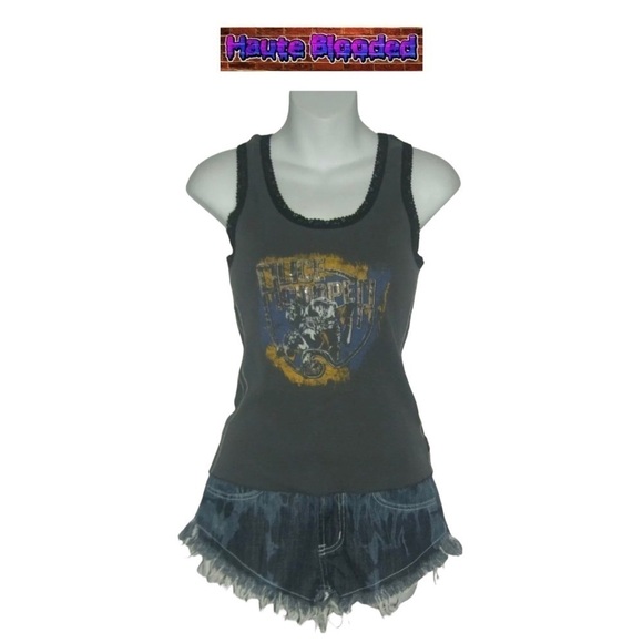 Vintage y2k Trunk LTD Limited Edition Alice Cooper Glitter Tank Top Retro RARE - Picture 1 of 10